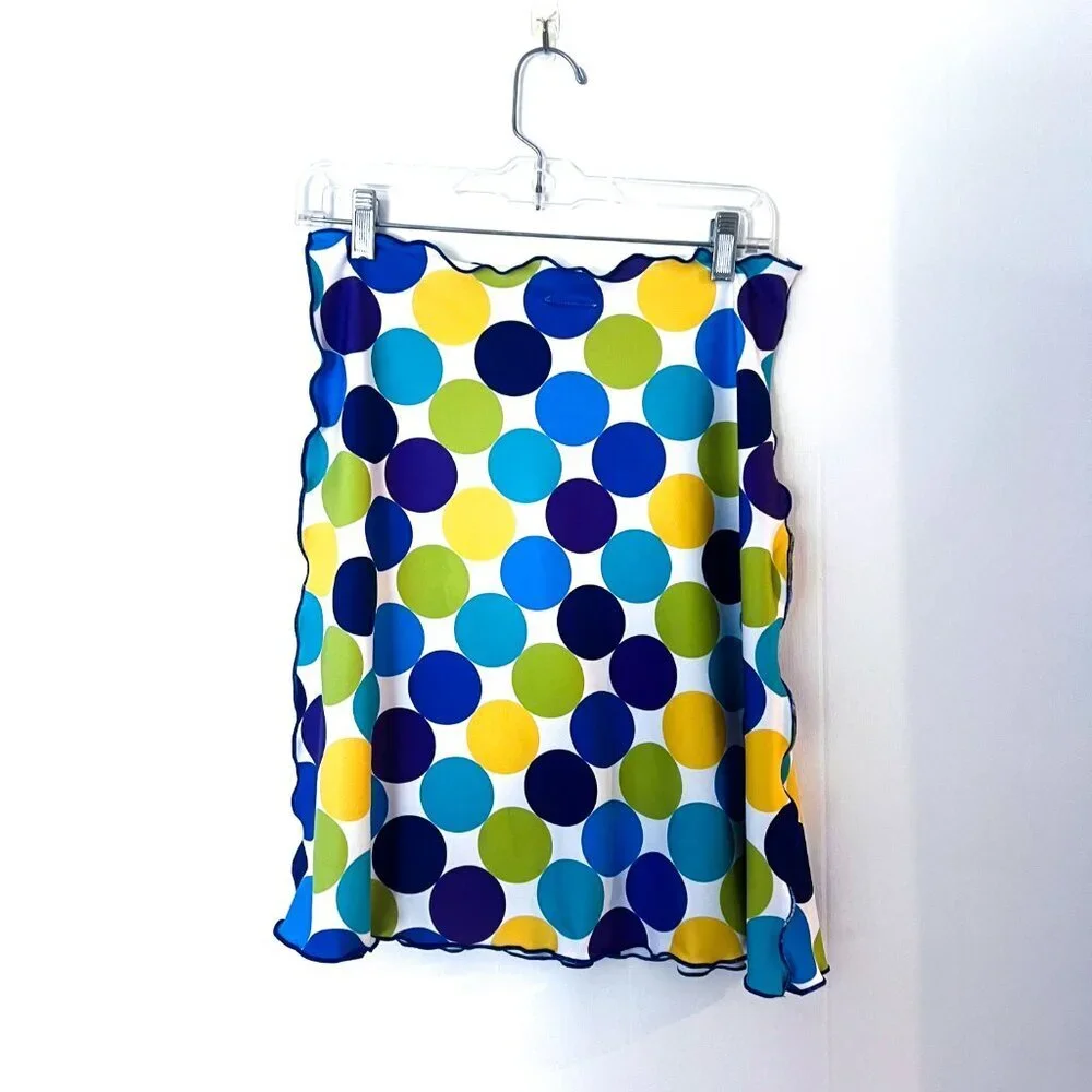 HAYSTACKS Women's Dot Slip On Skirt size Medium